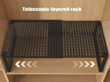 Expandable Cabinet Storage Shelf - Stackable Organizer Rack, Saving Space for Kitchen Bathroom V1370-AZ4-09099
