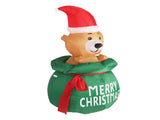 1.5m Christmas Inflatable Lovely Bear in Gift Bag with LED Light Yard Decoration Christmas Bear Blow V1294-YM0901-3115230113111