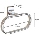 Oval Towel Ring Solid Brass Polished Chrome Elegant Wall Mount-Sunny V1188-MS-227-0945