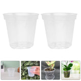 40pcs Clear Plastic Nursery Pots with Drainage Holes Transparent Orchid Pots for Home Gardening for V1370-AZ4-15175