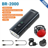 Rechargeable LED Bike Light Set Black V728-OBA1005006966320593
