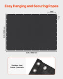 VEVOR 90% Sun Shade Cloth Privacy Screen 305 x 366 cm for Patio Garden V952-JBZGB185GSM1NJXI8001V0