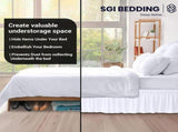 Bedding 14 Inch Wrap Around Bed Skirt Microfiber Bed Skirt Twin, White V1192-AZ-W-26541