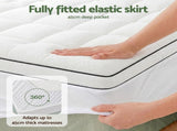 Giselle Bedding Single Mattress Topper 5cm Coral Fleece TOPPER-FLEECE-5-S