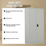 Two-Door Metal Cabinet Shelf Storage for Home Office Gym V63-844331