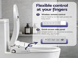 Cefito Smart Electric Bidet Toilet Seat Wireless Remote Heated Dryer Auto Wash BIDET-ELEC-659G-WH
