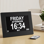 Artiss 8" Digital Day Clock Calendar Alarm Black DDC-8INCH-BK