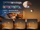 Adorable Cartoon Bear Magnetic Motion Sensor Night Light Rechargeable LED Wall Lamp with Warm and V1341-ZY-LS6HDUFV-WOODGRAIN-3PCS