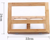 Adjustable Folding Bamboo Book Stand for Cookbooks, Tablets and Reading V1188-MS-731-073