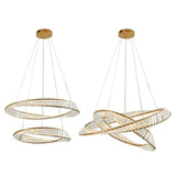 BAMDECOR C3342/2 Modern Crystal Chandeliers Lighting Contemporary Wave Chandelier Lighting V255-BAM-C3342/2-6080
