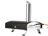 Outdoor Pizza Oven, 12-inch, Wood Pellet and Charcoal Fired Pizza Maker, Portable Outside Stainless V952-BXSPSLYCKLHSBC8PEV0