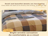 4-Piece Complete Brushed Bedding Set Lightweight Breathable Polyester Bed Linen with Sheet Duvet V1192-AZ-W-32168