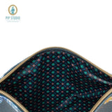 PIP Studio Flower Festival Dark Blue Medium Cosmetic Flat Pouch V442-HIN-MISC-FLATPOUCHFESTIVALM-BLUE-SH
