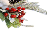 35cm Tabletop Xmas Tree Bark Wooden Barrel Decoration Artificial Bouquet Ornament for Home Hotel V1294-YM0901-3115240094712