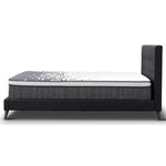 Volga Queen Bed Platform Frame Fabric Upholstered Mattress Base - Charcoal V315-VO-FBD-05