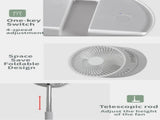 Pink USB Rechargeable Telescopic Folding Fan, Portable Standing & Desktop Quiet Fan with 4 Wind V888-ELOSUNG55640