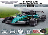 Kahuna Aston Martin Aramco F1 Licensed Electric Kids Ride On Race Car CAR-AMR-599-GN