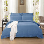 1000TC Tailored Super King Size Quilt/Duvet Cover Set - Greyish Blue V493-SK-18