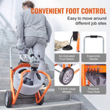 VEVOR Drain Cleaner Machine 75FT x 3/8 Inch Auto Feed with Wheels & 8 Cutters V952-ZDJJKLSGDSTJ33BNJV3