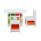 Keezi 3PCS Kids Table and Chairs Set Children Furniture Play Toys Storage Box KPF-B-OTTC-CFL