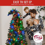 Bad Santa Curved Multicolour Pre-Lit Christmas Tree - 1.2m 112_OPBS4