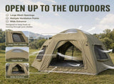 Weisshorn 4 Person Inflatable Camping Tent TC Canvas Sun Shade Rain-Ready XFSK-GN-TC-AW