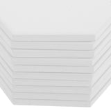 HOOWIFFY 10Set White Ceramic Hexagonal Coasters with Nonslip Heat Resistant Surface for Sublimation V1189-WXFWAL-20260326-02404