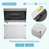 HT Series 15-Way IP65 Lockable Junction for Circuit Breaker, Outdoor ABS Waterproof Distribution V1369-AZ3-W-11431