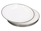 4Pcs Ceramic Dinner Plates Set Black Line Tableware 8 Inch Round Plate for Salads Steak Plate V1294-YM0523-3118210320911