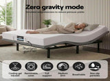 Artiss Double size bed frame & Giselle Bedding Double Mattress Combo, adjustable bed Base for EAB-8183-PURE-20-D