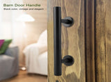 Black Heavy Duty Carbon Steel Sliding Barn Door Closet Pull Handle Wooden Gate Hardware V1294-YM0727-JY09920