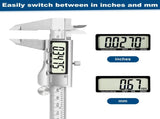 Digital Caliper 6 Inch 150mm x 0.01mm Stainless Steel Measuring Tool for Measurements Outside V1369-AZ3-W-04326