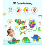 Keezi 60pcs Kids Magnetic Tiles Blocks Building Educational Toys Children Gift PLAY-MAGNETIC-60