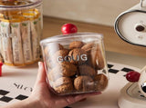 Clear Candy Jar with Lid, Cookies Storage Jar, Apothecarys Jar, Clear V1366-AZ2-W-26207