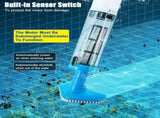 Cordless Adjustable Handheld Pool Vacuum Cleaner with Telescopic Pole and Interchangeable Brush V1341-ZY-2RG2XXE5-BLUE