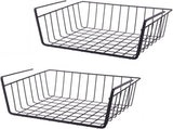 Set of 2 removable metal hanging baskets - organizer - closet hanging basket - suitable for desks, V1188-MS101-02557-1