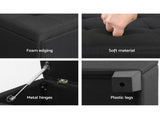 Artiss Storage Ottoman Blanket Box 97cm Linen Black OTM-L2-LINEN-BLACK