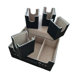 Trading Card Storage Box 3 Row TCG Organiser Magnetic Leather Case with Dividers for MTG Pokemon V63-957681