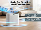 Devanti Air Purifier HEPA Air Cleaner Digital Display Bedroom White PURI-E-2008-WH