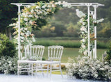 Decorative Metal Garden Trellis Arch Durable Steel Tubing Wedding Party Archway V767-HQ-XJ114-G1