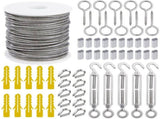 Wire ROpe Hanging Kit 2Mm Stainless Steel ROpe 30M With Turnbuckle Eye Screw Aluminum Sleeves Heart V1188-MS-227-1125