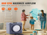 Air Scrubber with 3-Stage Filtration, Stackable Negative Air Machine 800 CFM, Air Cleaner with V952-KQXDQJ3800CFMYP0KV3