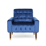 Lewisham Navy Blue Tufted Velvet Armchair V1041-JSF-5108-1NAVYBLUE
