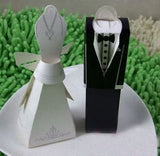 100 Pack of 50 Bride and 50 Groom Wedding Bridal Bomboniere Favor Candy Choc Almond Box - Kate Aspen V382-100BRIDEGROOMBXKA