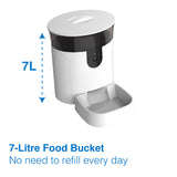 Tech4Pets 7L Smart Pet Feeder with HD Camera & App Control V1031-T4P-FEEDCAM7L