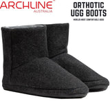 Archline Orthotic UGG Boots Slippers Arch Support Warm Orthopedic Shoes - Black - EUR 42 V563-AS403-42