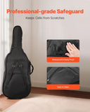 4/4 Full Size Cello Case, Nylon Waterproof, Lightweight Portable Travel Carrying Bag, with V952-DTQHTQXNLXH4SBV0V001V0