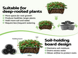 Green Fingers 5 Tier Vertical Garden Planter, Stackable Planters with 4 Wheels, Grey, Raised Garden GARDEN-5T-LGY