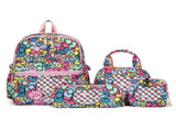 Pattern KT 4-Piece Large Capacity School Backpack Set for Primary Students Years 3-6 Durable Nylon V888-ELOSUNG43311