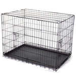 YES4PETS 42' Collapsible Metal Dog Puppy Crate Cat Rabbit Cage With Divider V278-CR42WDIVIDER